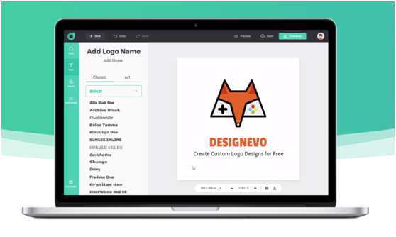 DesignEvo homepage